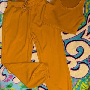 Yellow Two-Piece Lounge Set